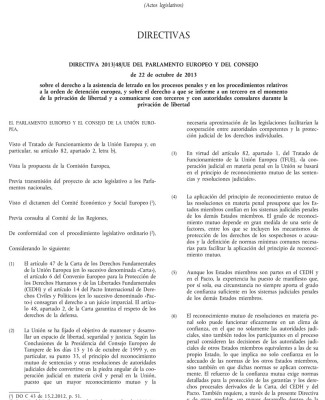 Directiva 2013_48_UE Defensa En Información Al Sujeto Pasivo En Los Procesos Penales